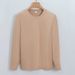 High-end Double-sided Liquid Ammonia Mercerized Long Sleeve Youth Versatile Solid Color Long-staple Non-iron Pure Cotton_viptrois.com