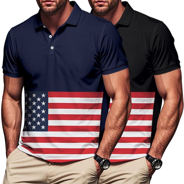 Men's Thin Polo Shirt Breathable Quick Drying Casual Two Piece Set T Shirt_viptrois.com