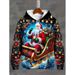 Pure Pure Cross-Border Foreign Trade Hot-Selling Autumn And Winter Men's New Digital Print Christmas Series Hooded Sweatshirt_viptrois.com