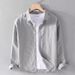 2026 Casual Long Sleeve For Men Spring Summer New Japanese Style Men's Trendy White Shirt Cotton Linen Jacket_viptrois.com