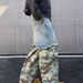 Men's Clothing High Street Stitching Camouflage Jeans Two Piece Distressed Washed Hip Hop Trend Personality Straight Trousers_viptrois.com