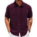Men's Clothing Men's Clothing European And American Gold Velvet Fabric Square Collar Casual Shirt Solid Color Short Sleeved Men's Shirt A0406_viptrois.com