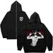 Hoodie Sweatshirt Gothic High Street Full Zipper Oversized Unisex Streetwear Y2 Jacket_viptrois.com