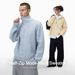 Nordmann 001 Jie Zhan Men's Clothing | Half-Zip Turtleneck Sweater 25 Winter New Vintage Street Style Old Money Loose Casual Top_viptrois.com