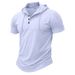 boy Cross-Border Sports Fitness Men's Short-Sleeve T-Shirt European And Hoodie Top Foreign Trade American Style Henley Shirt_viptrois.com
