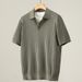 Luxury Men's Short Sleeved Polo Shirt High Elastic Striped Knitted Cool And Breathable Elegant High End Summer Top_viptrois.com