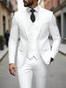 Men's Double-Breasted Suit Set 3-Piece Slim Fit Business & Wedding Blazer Vest Pants (13 Colors, US XXS-XXXL/Asian M-6XL)_viptrois.com