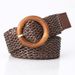 New women's ethnic style woven belt women's versatile fashionable woven belt with dress decorative belt_viptrois.com