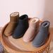 Leather exit waterproof snow boots winter cotton warm shoes with fleece short leg women's boots_viptrois.com