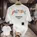 2025 New High-end Swallowtail Print Round Neck T-shirt In Summer, Loose Graffiti Casual Short Sleeved Base Shirt For Men_viptrois.com
