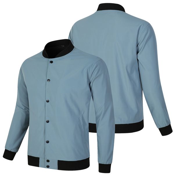 2022 New Trendy Sports Casual Baseball Fashion Plus Size Outerwear Advertising Shirt Solid Color Jacket For Men_viptrois.com
