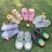 New girls little Daisy flower children's shoes Jelly Princess Bao head baby Roman shoes_viptrois.com
