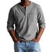 Men's Slim Fit Long Sleeve T-Shirt - Breathable Round Neck Casual Top For Autumn & Winter_viptrois.com