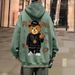 Fleece Hoodie - Oversized Pullover With Print, Warm Winter Wear (Black/White/Gray/Pink/Green/Blue, M-5XL)_viptrois.com