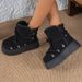 Women's Shoes Large Size Snow Boots Women's 2025 Winter New Thick Sole Warm Plus Velvet Thickened Comfortable Warm Cotton Shoes Women_viptrois.com