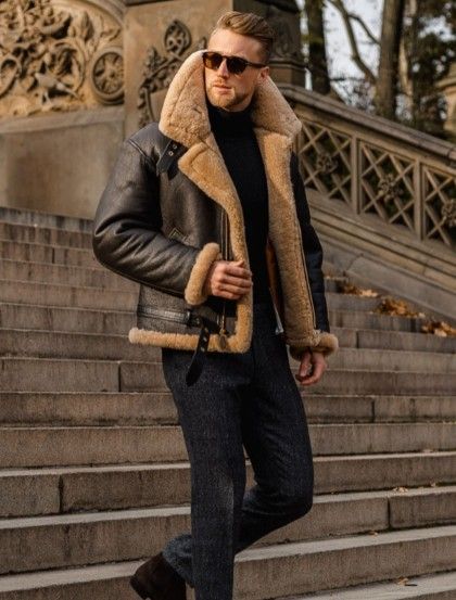 Men's Faux Suede Fleece Lined Winter Jacket - Thick Warm Coat With Stand Collar, Zipper Closure, Long Sleeve, Multiple Colors & Sizes_viptrois.com
