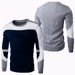 Men's Clothing new spring and autumn men's jacket sweatshirt fashion 3 color stitching men's casual Korean version pullover sweatshirt_viptrois.com