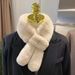 Imitation Rex Rabbit Hair Scarf Cute Rabbit Ears Double-sided Thickened Fur Scarf Winter Warm Versatile Hair Collar Neck Protection_viptrois.com