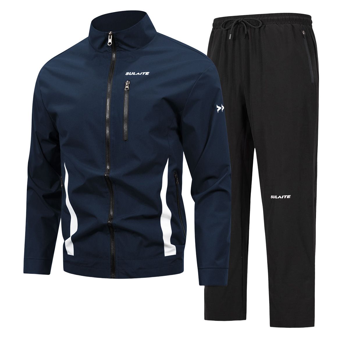 Men's Casual Sportswear Set Lightweight Jacket With Pants Youth Trendy Outfit For Spring Autumn_viptrois.com