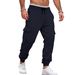 Men's Fleece-Lined Cargo Jogger Pants - Relaxed Fit, Multi-Pocket, Drawstring Waist, Winter Casual & Sporty_viptrois.com