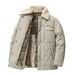 Turned Collar Removable Hat Men's Thickened Cotton-padded Clothes Business Casual Warm_viptrois.com