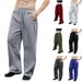 Men's Clothing Sweatpants Waist Drawstring Straight Wide Leg Loose Trousers Sports Pants_viptrois.com