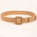 Bohemian style square button woven women's belt, versatile belt for beach party dresses_viptrois.com