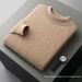 Pure Autumn Winter Pure 100% Wool Half Turtleneck Pullover Thickened Plus Size Cashmere Sweater Men Inner Layer Base Shirt_viptrois.com