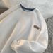 Spring And Autumn Top, Men's And Women's Coat, Couple's Wear, Lazy White Hoodie_viptrois.com