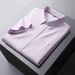 Men's Clothing Plus Size Summer Short Sleeved Shirt Fat Guy Loose Casual Oxford Cotton Striped Pointed Collar Shirt_viptrois.com