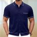 Men's Clothing Anti Pilling Cool Silk Knitted Polo Shirt_viptrois.com