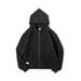 Madden Workwear Retro Gray Hooded Waffle Sweatshirt Lazy Cardigan Sports Jacket Knitted Sweater For Men In Autumn_viptrois.com