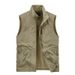 Men's Clothing Winter Fleece Vest With Multiple Pockets, Lightweight Outdoor Fishing Jacket For Casual Wear (Army Green, Khaki, Navy, Black, Gray)_viptrois.com