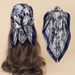 60cm Silk-Like Square Scarf Flight Attendant Style Neck Scarf Elegant Uniform Accessory Handbag Tie_viptrois.com
