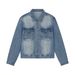 Men's Clothing EF JEANS | New Style Casual Loose Mid High Waist Flared Denim Jacket Jacket Set Blue_viptrois.com