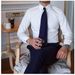 Men's Clothing Windsor Collar White Pinhole Collar Collar Pin Solid Color Shirt Shirt Business Wedding Party Wedding Emcee Nightclub_viptrois.com