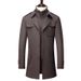 Men's Clothing Wool Blend Overcoat With Belt - Classic British Style Long Coat For Winter, Business & Casual Wear (Grey, Black, Navy, Camel, Brown)_viptrois.com