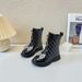 Mother&kids Girls Fashion Martin Boots 2025 Autumn New Fashion Girls Single Boots Fashion Trendy Children's Leather Boots_viptrois.com