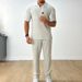 Men's Clothing Spring And Summer Fashion Casual Polo Short Sleeved Shirt And Trousers Two Piece Men's Suit_viptrois.com