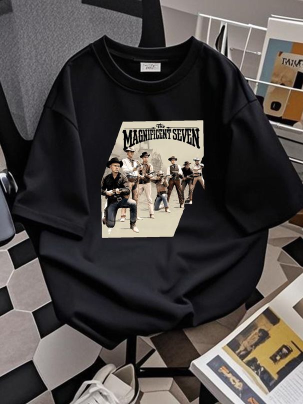 016. THE MAGNIFICENT SEVEN WT T-SHIRT SIZE S-5XL Stylish Casual Graphic Soft Summer Comfortable Stretched Streetwear Versatile Unisex Breathable_viptrois.com