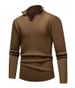 Men’s Half-Zip Stand Collar Sweater – Minimalist Long Sleeve Pullover For Spring, Autumn & Winter, Breathable & Versatile_viptrois.com