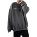 Autumn Winter Fleece Sweatshirt For Men, Plus Size Loose Fit Round Neck Base Shirt, Men's Fashion, European And American_viptrois.com