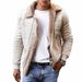 "Men's Faux Leather Jacket With Faux Fur Lining – Stylish Winter Coat For Urban Edge (Black/Slate Gray/White/Lake Blue, M-4XL)"_viptrois.com