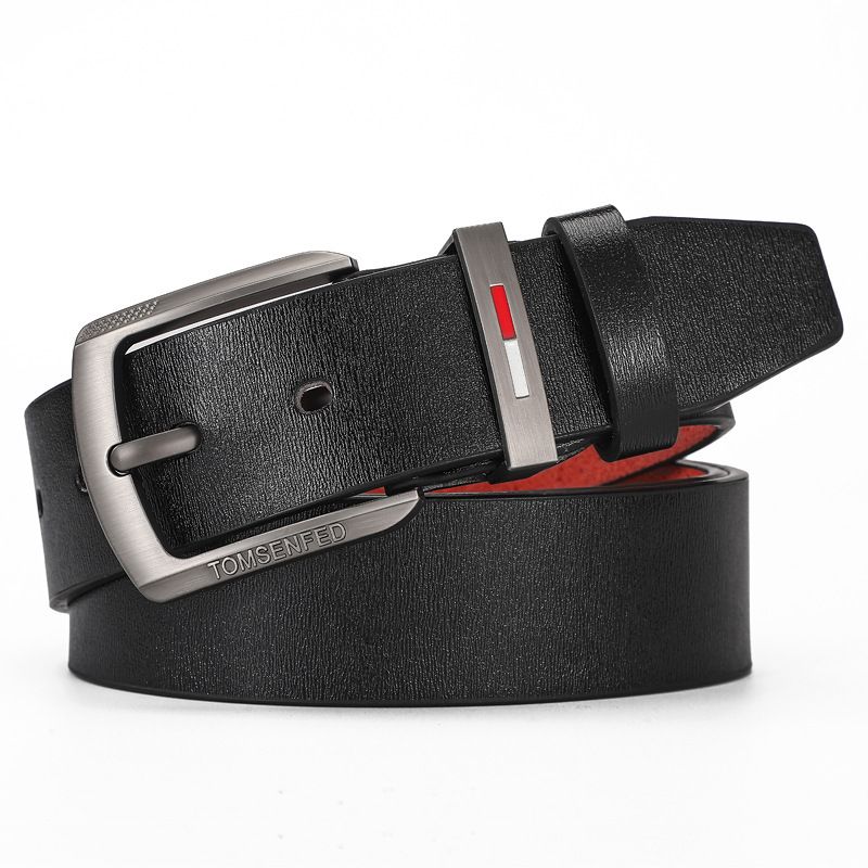 VOOTHOST Men's Belt Alloy Pin Buckle Casual Jeans Belt Male All-match Leather Formal Business Designer Waistband F0046_viptrois.com