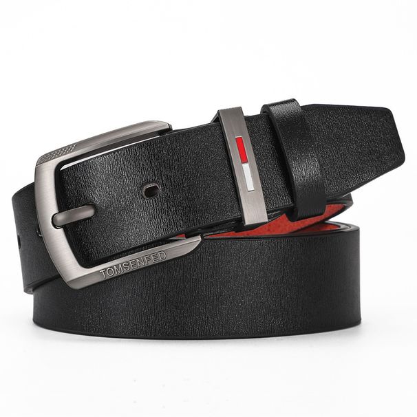 VOOTHOST Men's Belt Alloy Pin Buckle Casual Jeans Belt Male All-match Leather Formal Business Designer Waistband F0046_viptrois.com