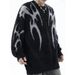 Autumn And Winter High Street Retro Jacquard Design Round Neck Sweater Men's Loose Pullover Knitted Sweater_viptrois.com