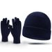 winter wool hat warm earmuffs winter hat gloves set men's knitted hat plus velvet thickened women_viptrois.com