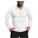 Men's Clothing Men's Running Sports Fitness Autumn High Elastic Vertical Striped Long Sleeve Polo Shirt Slim Fit Knitted Bottoming Shirt_viptrois.com