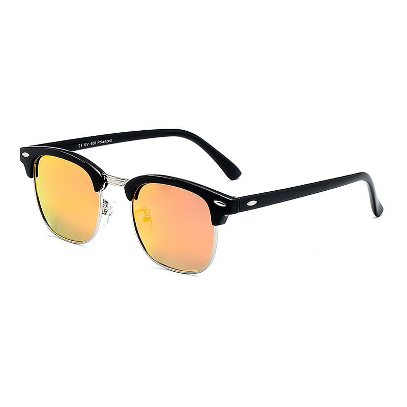 Men's Sunglasses 3016 Classic Sunglasses Retro Rice Nail Half Frame Sunglasses Trendy Fashion Color Film Reflective Glasses_viptrois.com