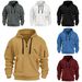 2025 New Cross-Border European American Style Hooded Sports Casual Jacket With Zipper And Patch Pocket Jacquard Fashion_viptrois.com